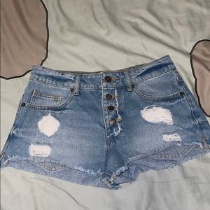 Denim shorts